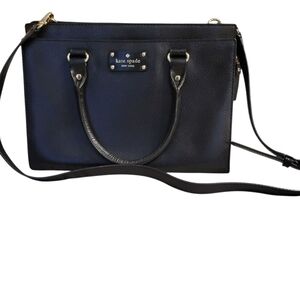 Kate Spade Black Leather Wellesley Durham Satchel